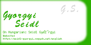 gyorgyi seidl business card